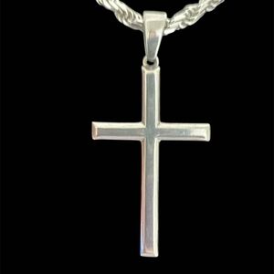 Silver Cross Pendant Necklace